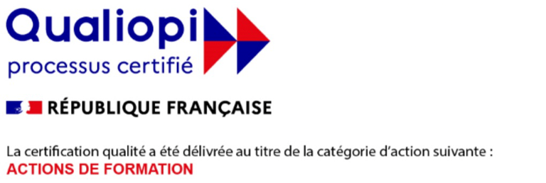 Mayday - logotype certification Qualiopi catégorie Actions de formation